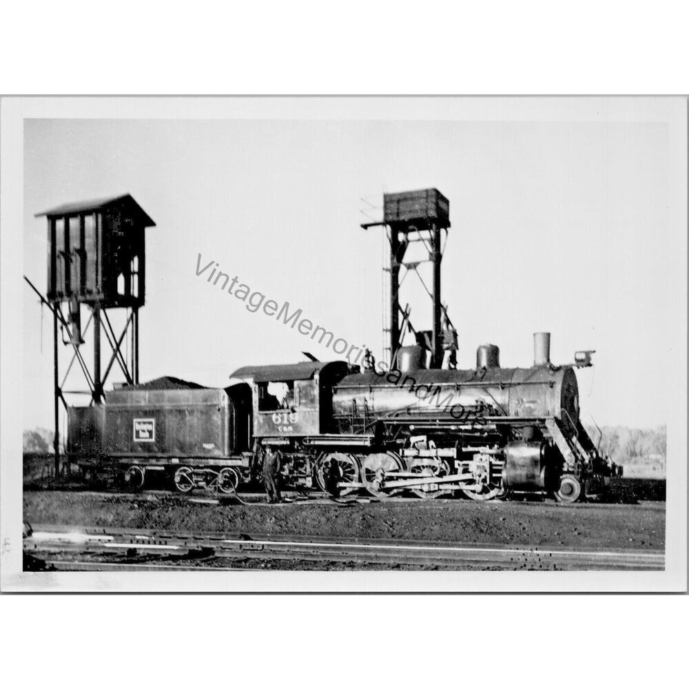 Vtg c&s colorado southern railway burlington route 619 steam locomotive t2-330